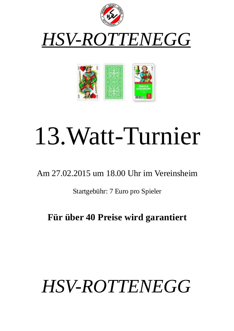 HSV-Watt-Tunier 2016